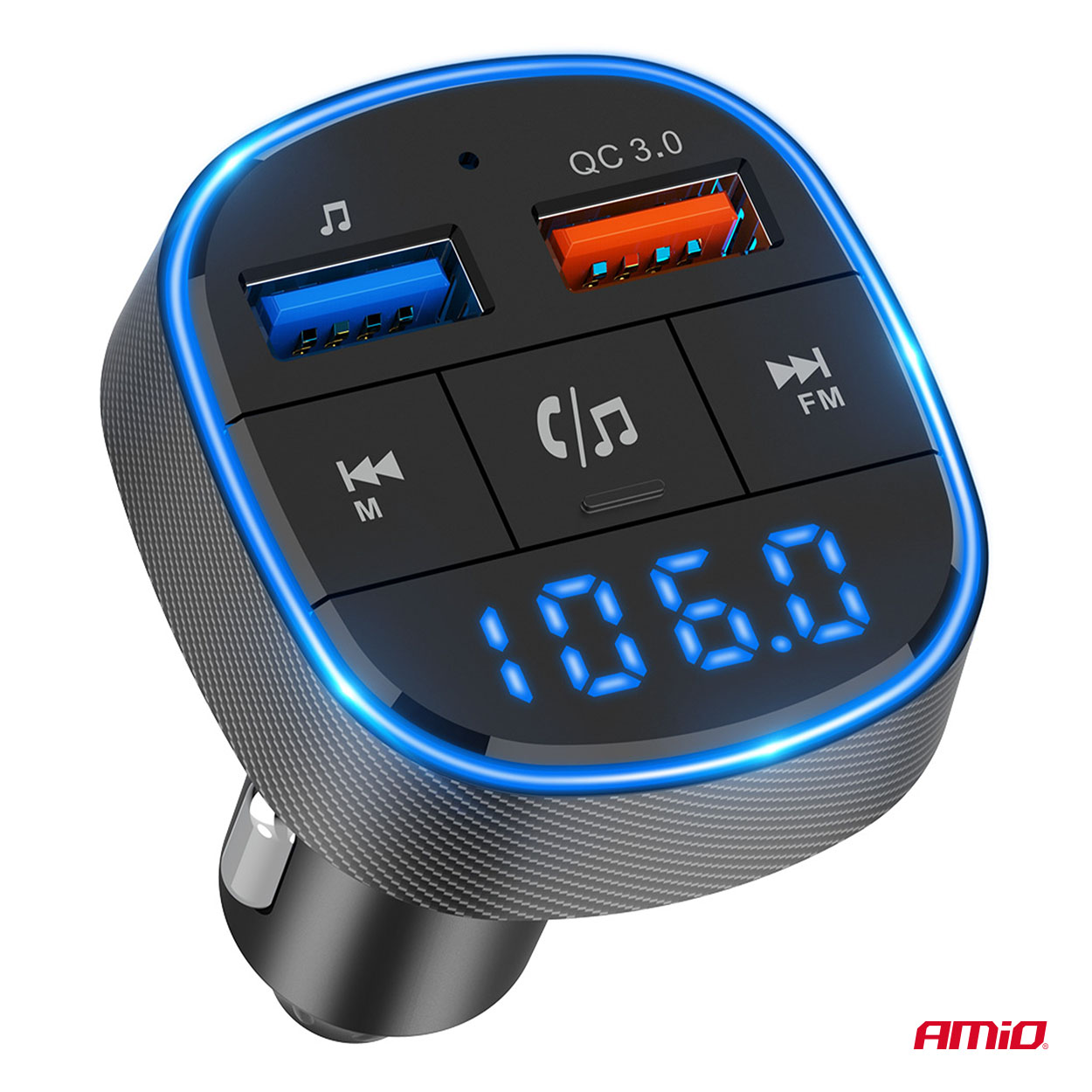 AMIO - Fm Transmitter Αναπτήρα Τύπου FMT01 Τάση Λειτουργίας Για Επιβατικά Αυτοκίνητα Και Φορτηγά Με 2XUSB Type-a Για Επιβατικά Αυτοκίνητα Και Φορτηγά - 1 Τεμ. (04648/AM) - Thumbnail 11