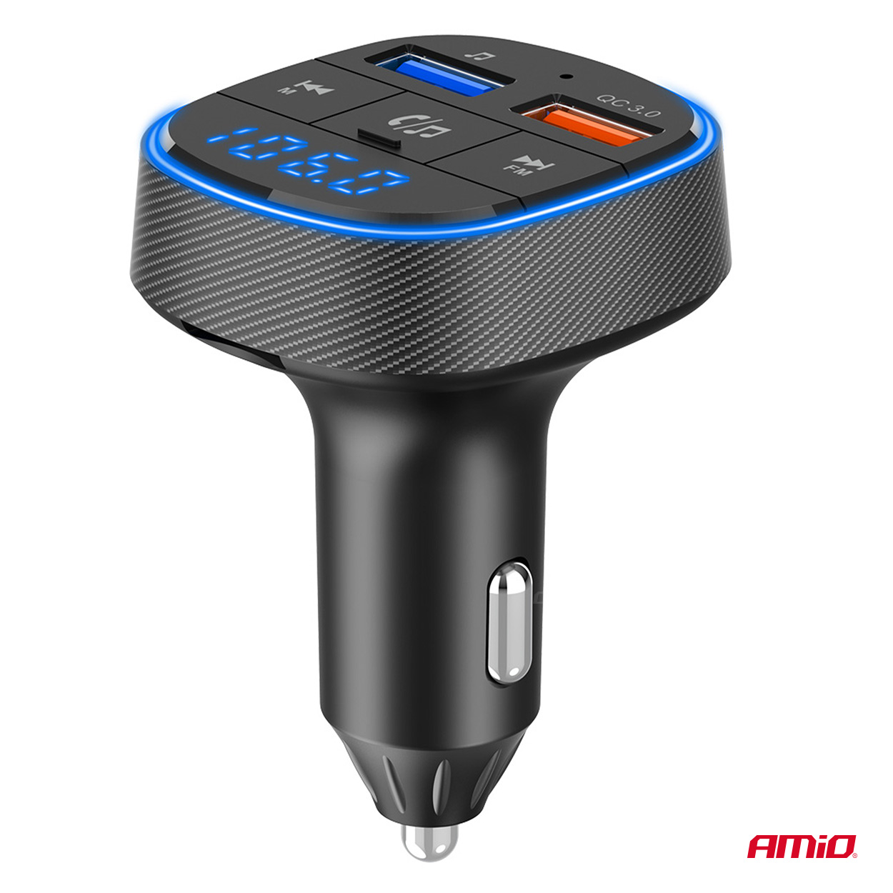 AMIO - Fm Transmitter Αναπτήρα Τύπου FMT01 Τάση Λειτουργίας Για Επιβατικά Αυτοκίνητα Και Φορτηγά Με 2XUSB Type-a Για Επιβατικά Αυτοκίνητα Και Φορτηγά - 1 Τεμ. (04648/AM) - Thumbnail 7