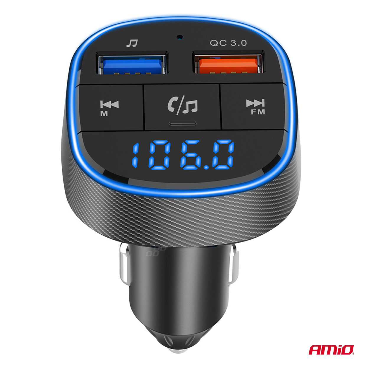 AMIO - Fm Transmitter Αναπτήρα Τύπου FMT01 Τάση Λειτουργίας Για Επιβατικά Αυτοκίνητα Και Φορτηγά Με 2XUSB Type-a Για Επιβατικά Αυτοκίνητα Και Φορτηγά - 1 Τεμ. (04648/AM) - Thumbnail 8