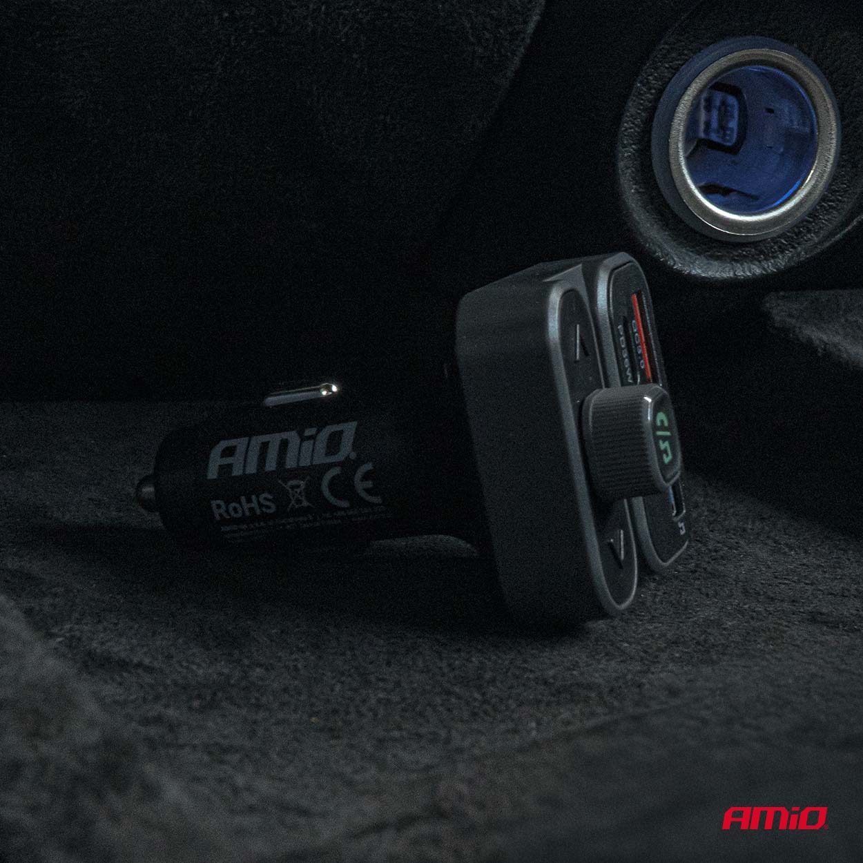 AMIO - Fm Transmitter Αναπτήρα Τύπου FMT02 Τάση Λειτουργίας 12-24V Με 2XUSB Type-a Και 1XUSB Type-c Για Επιβατικά Αυτοκίνητα Και Φορτηγά - 1 Τεμ. (04649/AM) - Thumbnail 4