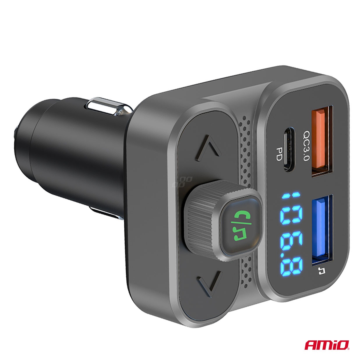 AMIO - Fm Transmitter Αναπτήρα Τύπου FMT02 Τάση Λειτουργίας 12-24V Με 2XUSB Type-a Και 1XUSB Type-c Για Επιβατικά Αυτοκίνητα Και Φορτηγά - 1 Τεμ. (04649/AM) - Thumbnail 9