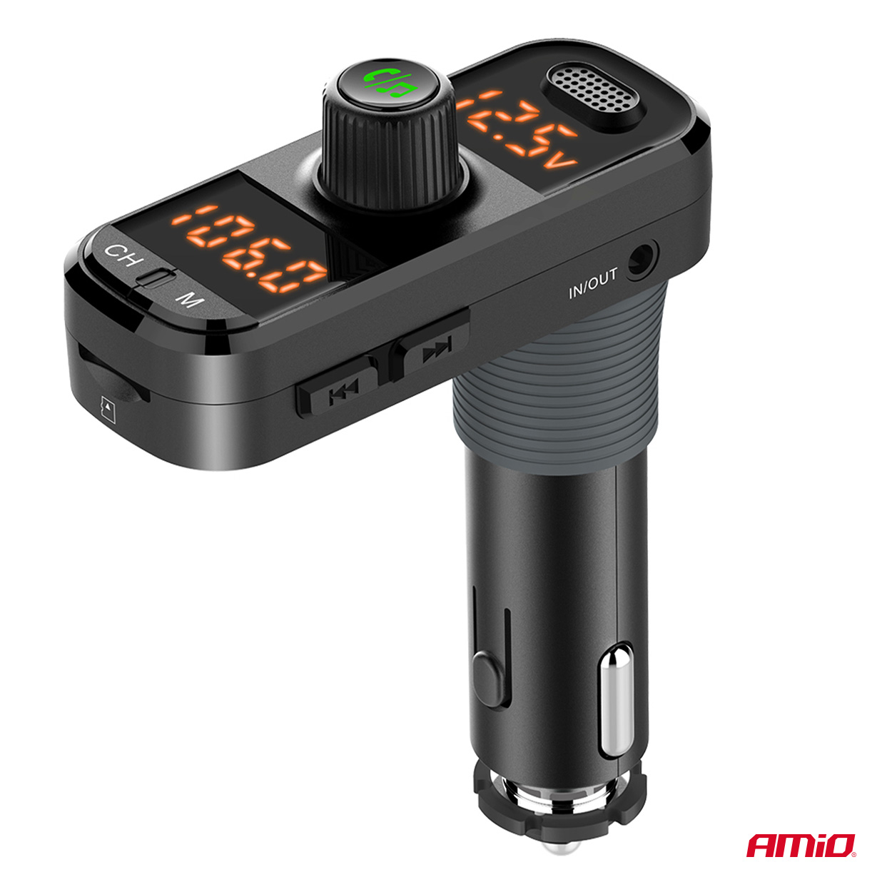 AMIO - Fm Transmitter Αναπτήρα Τύπου FMT06 Τάση Λειτουργίας 12-24V Με 2XUSB Type-a, 1XUSB Type-c Και Υποδοχή Microsd Για Επιβατικά Αυτοκίνητα Και Φορτηγά - 1 Τεμ. (04653/AM) - Thumbnail 6