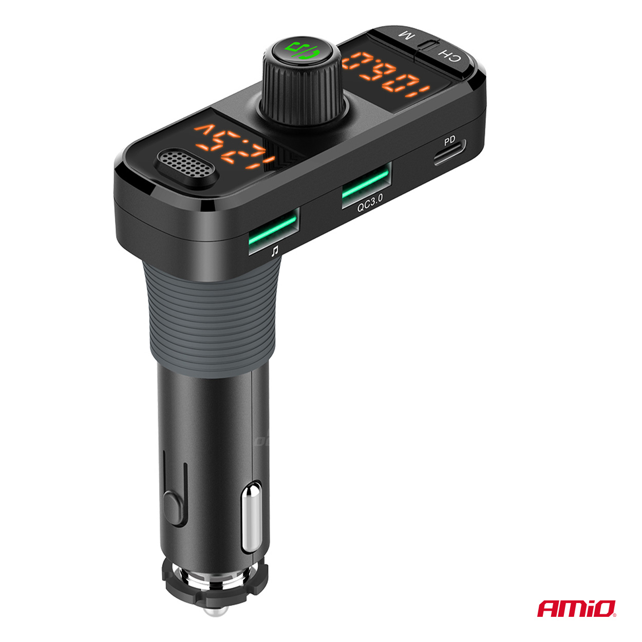 AMIO - Fm Transmitter Αναπτήρα Τύπου FMT06 Τάση Λειτουργίας 12-24V Με 2XUSB Type-a, 1XUSB Type-c Και Υποδοχή Microsd Για Επιβατικά Αυτοκίνητα Και Φορτηγά - 1 Τεμ. (04653/AM) - Thumbnail 7