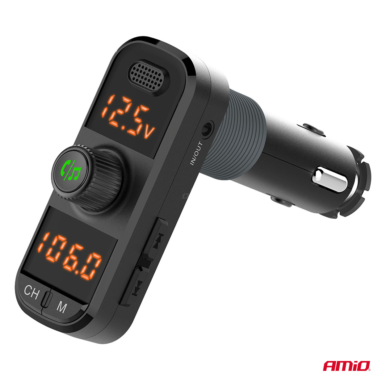 AMIO - Fm Transmitter Αναπτήρα Τύπου FMT06 Τάση Λειτουργίας 12-24V Με 2XUSB Type-a, 1XUSB Type-c Και Υποδοχή Microsd Για Επιβατικά Αυτοκίνητα Και Φορτηγά - 1 Τεμ. (04653/AM) - Thumbnail 8