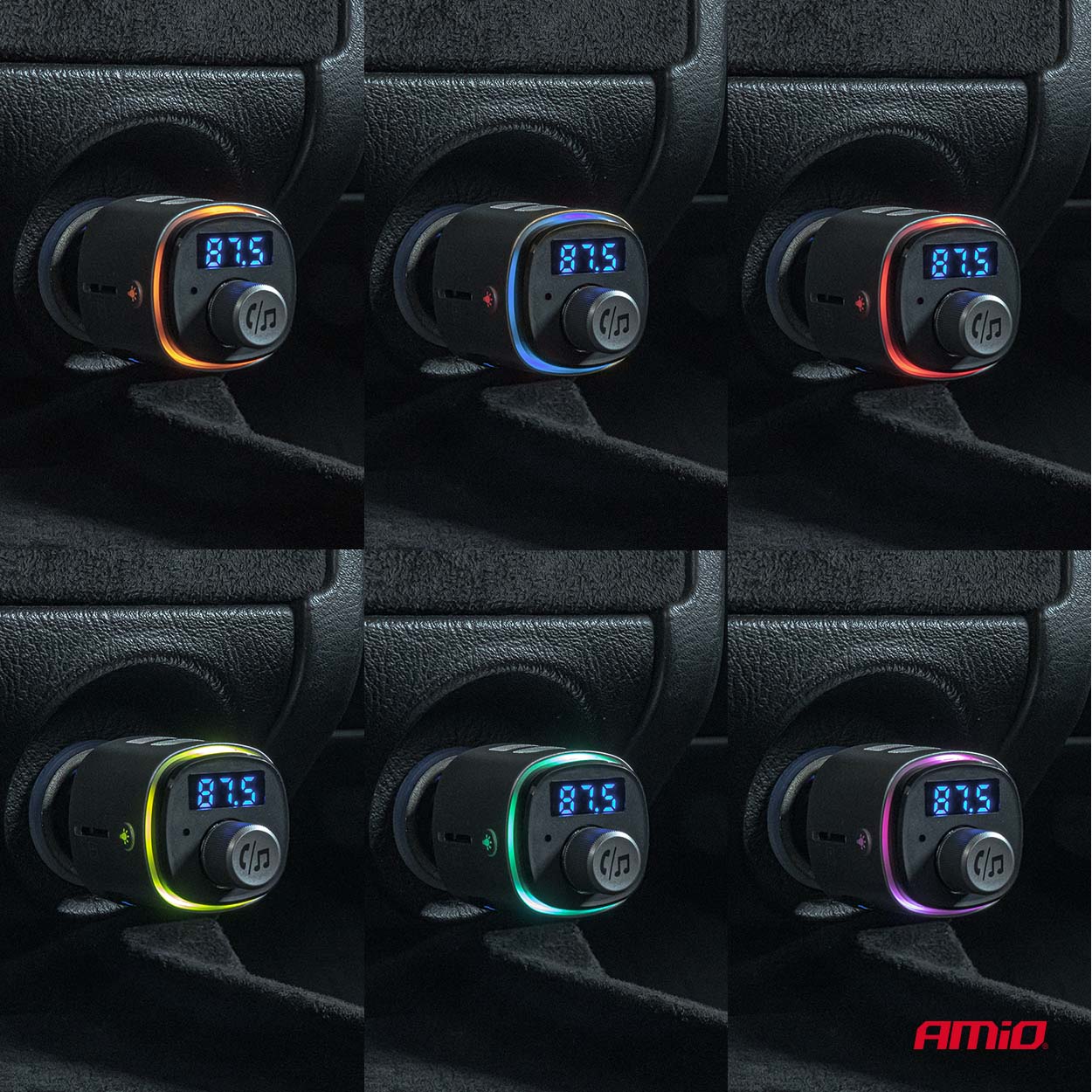 AMIO - Fm Transmitter Αυτοκινήτου 12/24V Με 2XUSB Type-a Και Υποδοχή Microsd - 1 Τεμ. (04654/AM) - Thumbnail 10