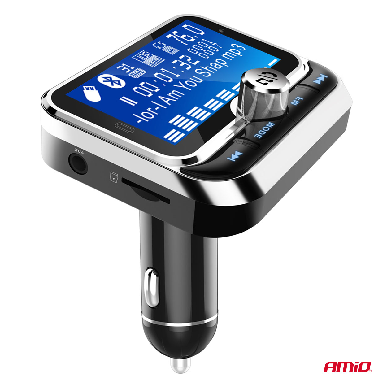 AMIO - Fm Transmitter Αυτοκινήτου 12/24V Με 1XUSB Type-a, 1XUSB Type-c Και Τηλεχειριστήριο - 1 Τεμ. (04657/AM) - Thumbnail 6