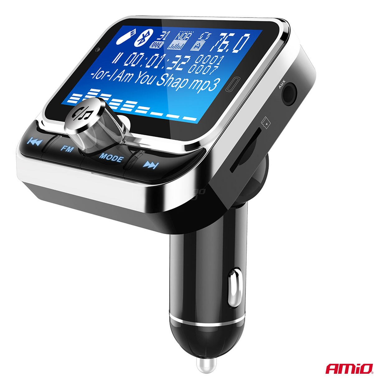 AMIO - Fm Transmitter Αυτοκινήτου 12/24V Με 1XUSB Type-a, 1XUSB Type-c Και Τηλεχειριστήριο - 1 Τεμ. (04657/AM) - Thumbnail 10