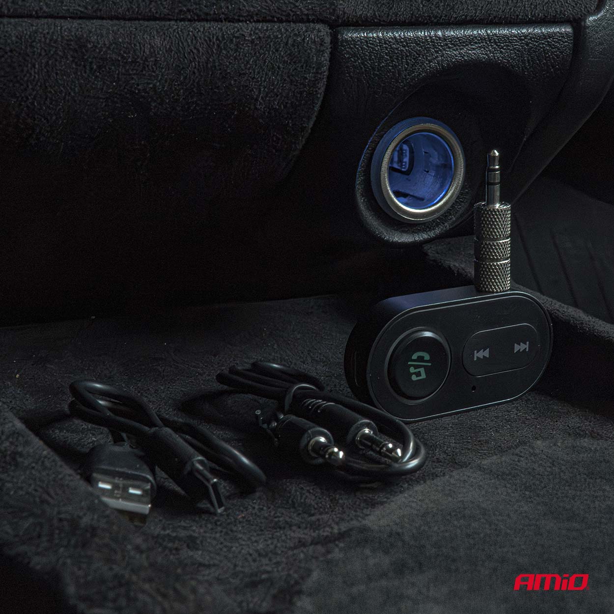 AMIO - Bluetooth Δέκτης (receiver) Για Ασύρματη Μετάδοση Ήχου Με Υποδοχή Mini Jack 3.5MM Για Αυτοκίνητα Και Ηχοσυστήματα - 1 Τεμ. (04658/AM) - Thumbnail 2