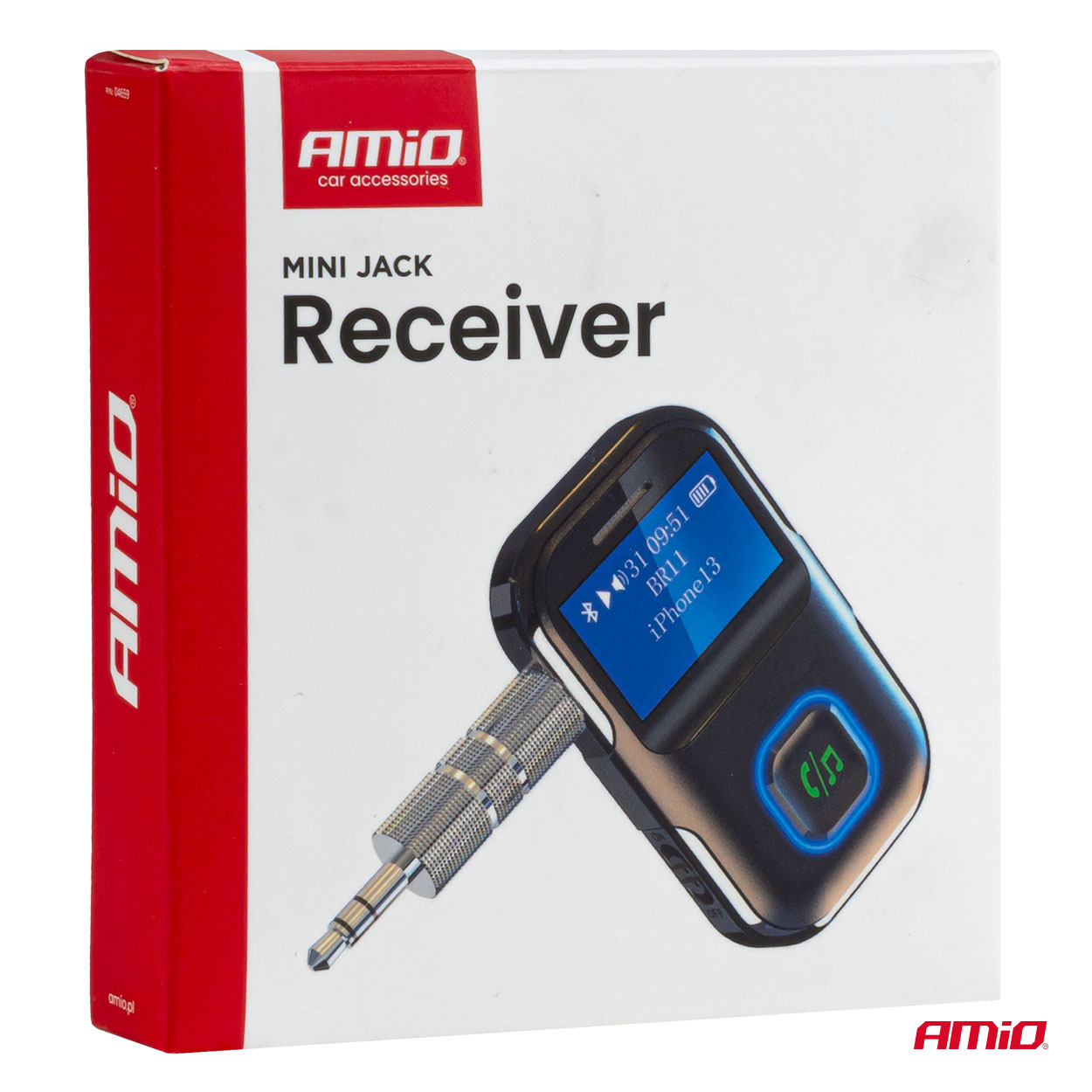 AMIO - Bluetooth Δέκτης (receiver) BTR-03 Για Ασύρματη Μετάδοση Ήχου Με Υποδοχή Mini Jack 3.5MM Και Οθόνη Lcd - 1 Τεμ. (04659/AM) - Thumbnail 9