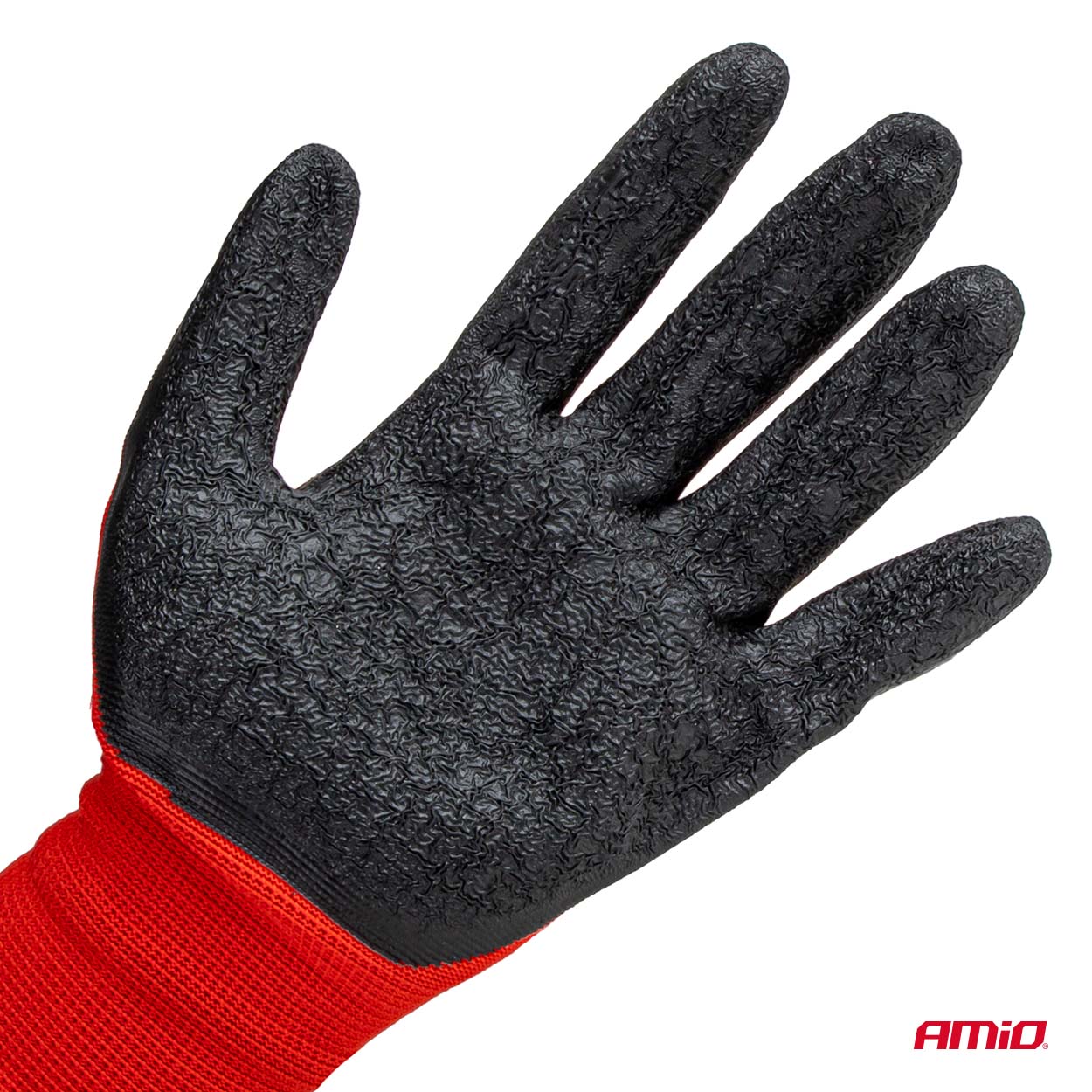 AMIO - Γάντια Εργασίας Με Επικάλυψη Λάτεξ Χρώμα Μαύρο/κόκκινο Μέγεθος NO.10 - 2 Ζευγ. (04637/AM) - Thumbnail 9