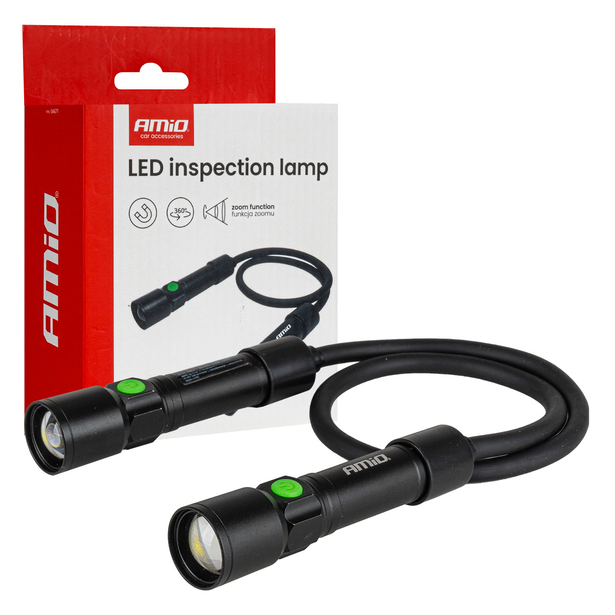 Amio - Φακοί Εργασίας Χειρός τύπου 2xP50 LED χωρητικότητα μπαταρίας 500mAh - 2 τεμ. (04671/AM)