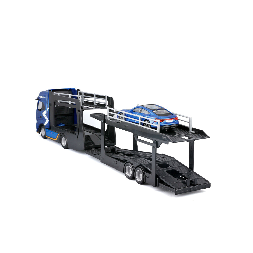 LAMPA - Μινιατούρα Νταλίκα Iveco S-way Με Καρότσα Αυτοκινήτων & Audi Rs E-tron 1:43 Burago - 1 Τεμ. (L.BU31475) - Thumbnail 3