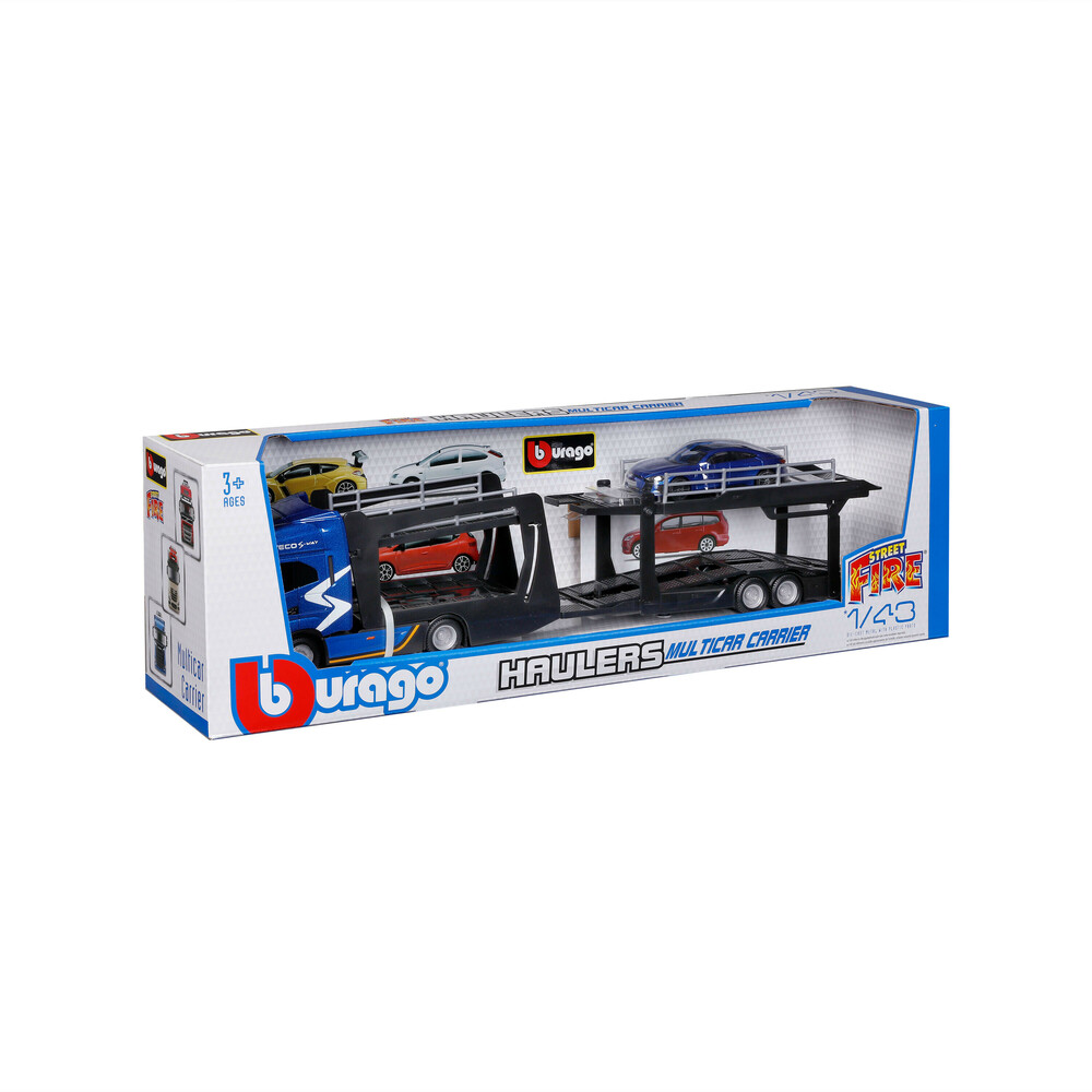 LAMPA - Μινιατούρα Νταλίκα Iveco S-way Με Καρότσα Αυτοκινήτων & Audi Rs E-tron 1:43 Burago - 1 Τεμ. (L.BU31475) - Thumbnail 6