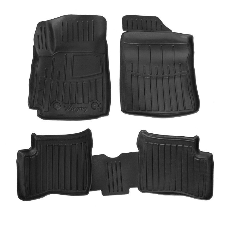 RACE AXION - Πατάκια Για Toyota Yaris I (P1) 1999-2006 3πορτο / 5πορτο Λάστιχο Σκαφάκια Με Κουμπώματα Για Επιβατικά Αυτοκίνητα - 4 Τεμ. (5022584/ST)