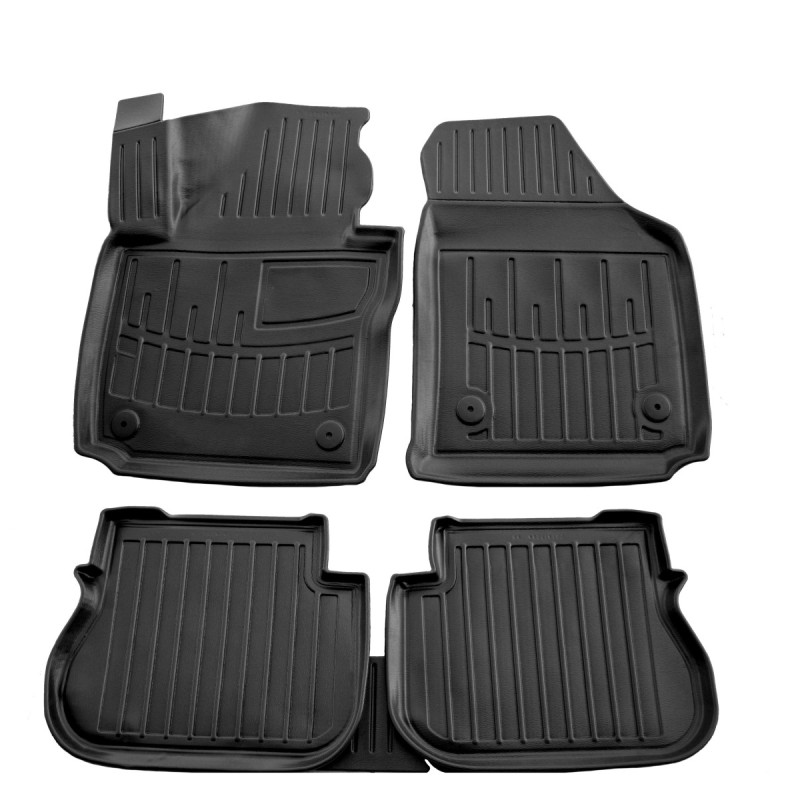 RACE AXION - Πατάκια Για Vw Caddy Iii (2K) 2003-2020 4πορτο Λάστιχο Σκαφάκια Προστατευτικά Με Κουμπώματα Για Επιβατικά Αυτοκίνητα - 5 Τεμ. (5024245/ST)