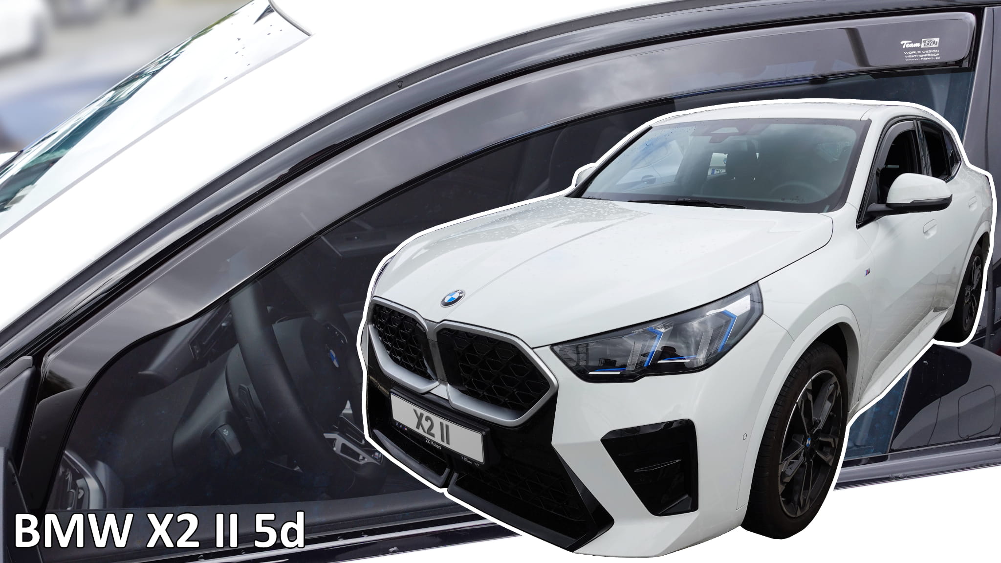 HEKO - Ανεμοθραύστες Παραθύρων Για Bmw Serie X2 (U10) / IX2 2023 > 5πορτο Υλικό Acrylic Χρώμα Φιμέ - 2 Τεμ. (ανεμ.11010)