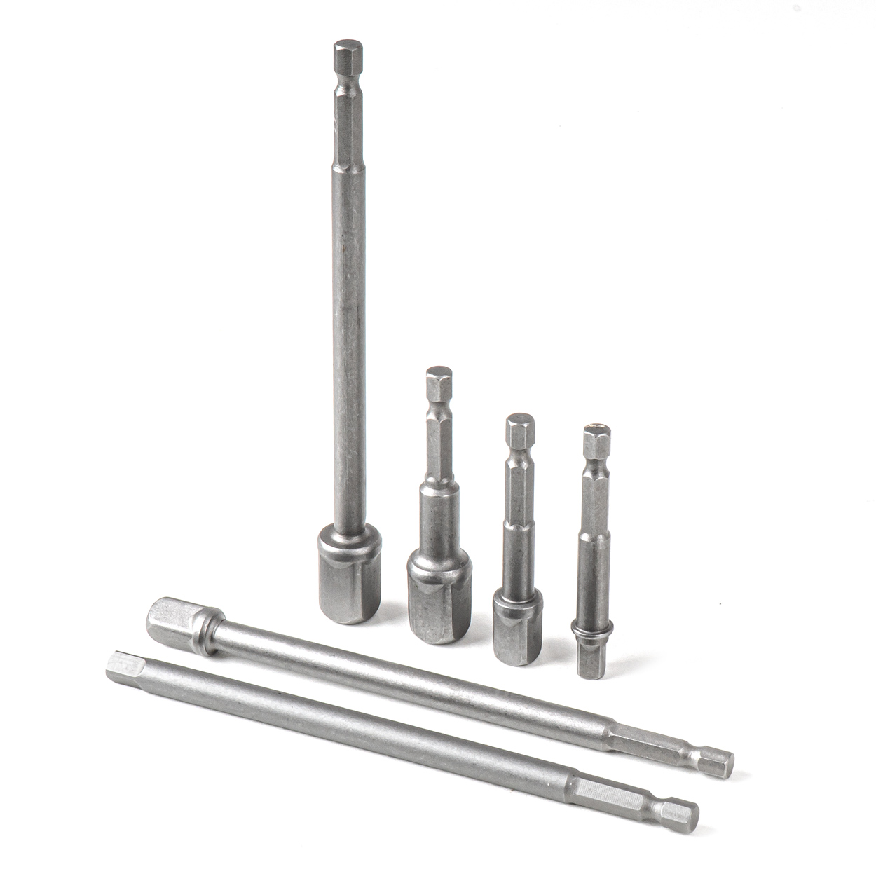 Amio – Προσαρμογείς HEX 1/4" σε Καρυδάκια 1/4" 3/8" 1/2" Heavy Duty για Σταθερή Τοποθέτηση & Καθημερινή Χρήση – Σετ 6 Τεμ. (04781/AM)