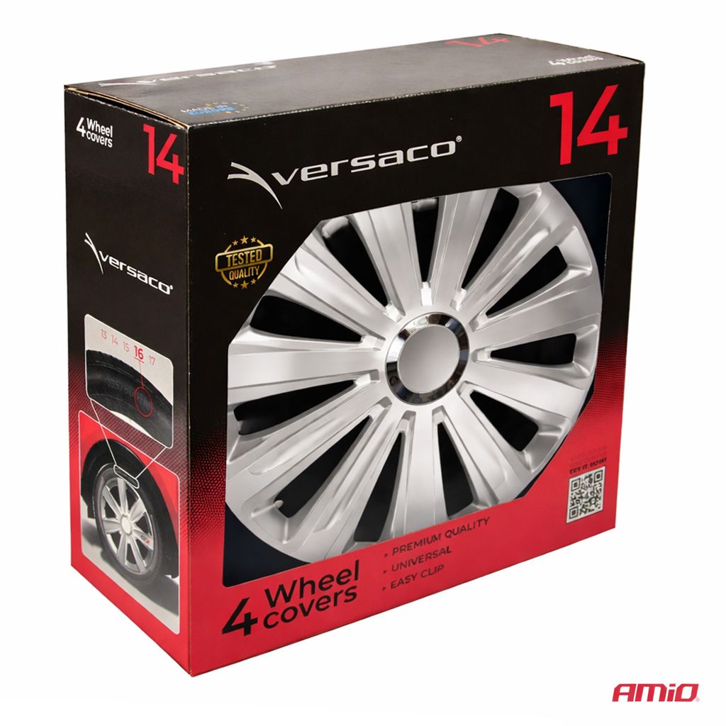 AMIO – Τάσια Τροχών 14" Trend Rc Ασημί Για Αναβάθμιση Εμφάνισης & Καθημερινή Χρήση – Σετ 4 Τεμ. (6896/AM) - Thumbnail 4
