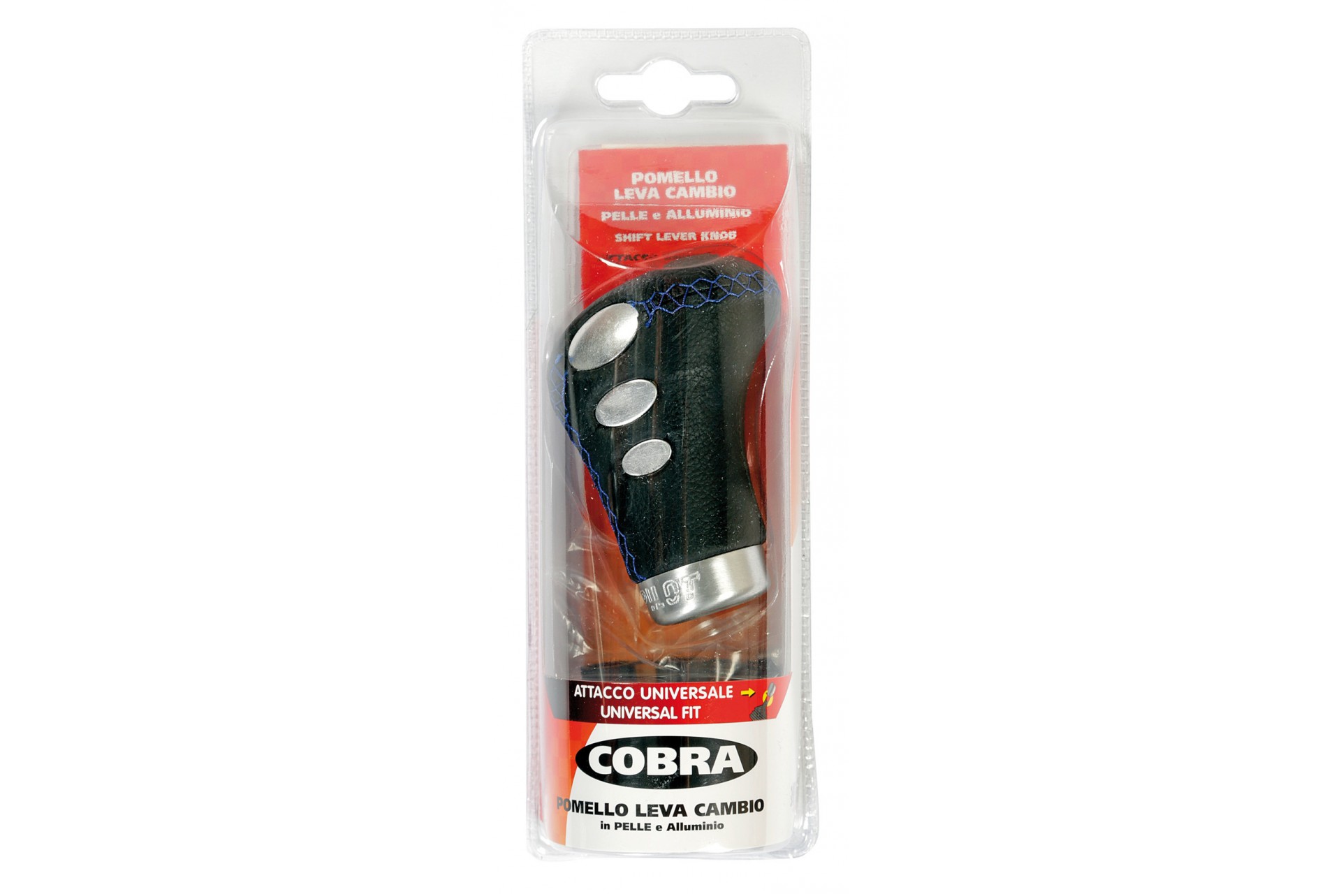 Πομολο Ταχυτητων Cobra 1 Μαυρο Me Μπλε Ραφη/ Αλουμινιο - Thumbnail 2