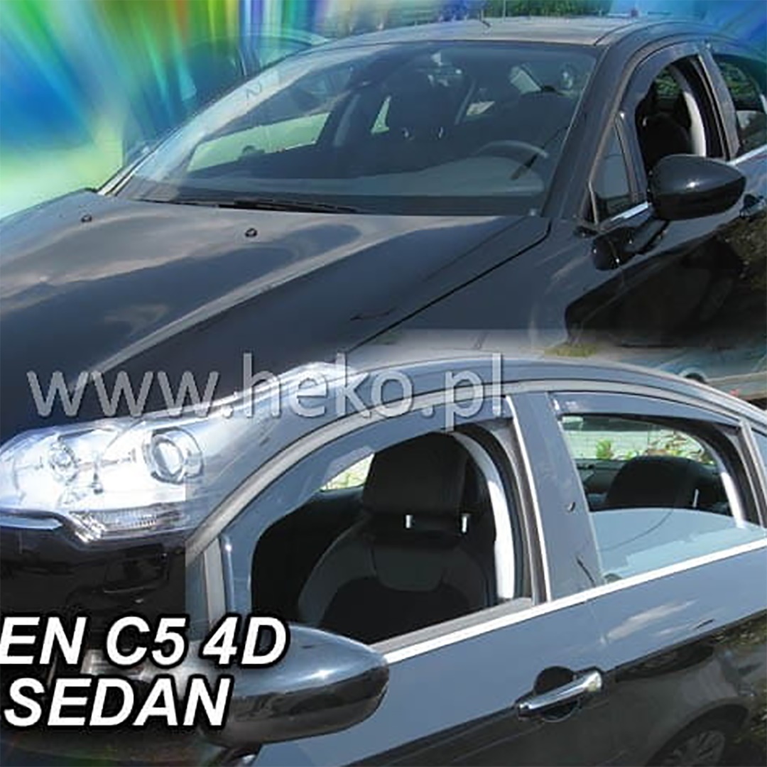Ανεμοθραυστες Για Citroen C5 4D/5D 2008-2017 Ζευγαρι Απο Ευκαμπτο Φιμε Πλαστικο HEKO - 2 Τεμ.