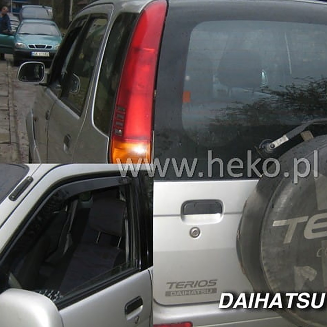 Ανεμοθραυστες Για Daihatsu Terios 5D 1998-2005 Ζευγαρι Απο Ευκαμπτο Φιμε Πλαστικο HEKO - 2 Τεμ.