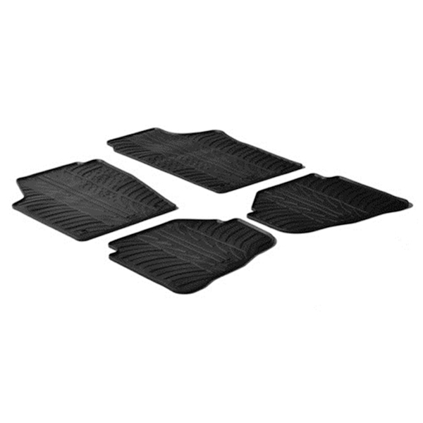 LAMPA - Πατακια Αυτοκινητου Απο Λαστιχο Για Volkswagen Fox 05/2005-2010 Σε Μαυρο Χρωμα Χωρις Κουμπωματα - 4 Τεμ.