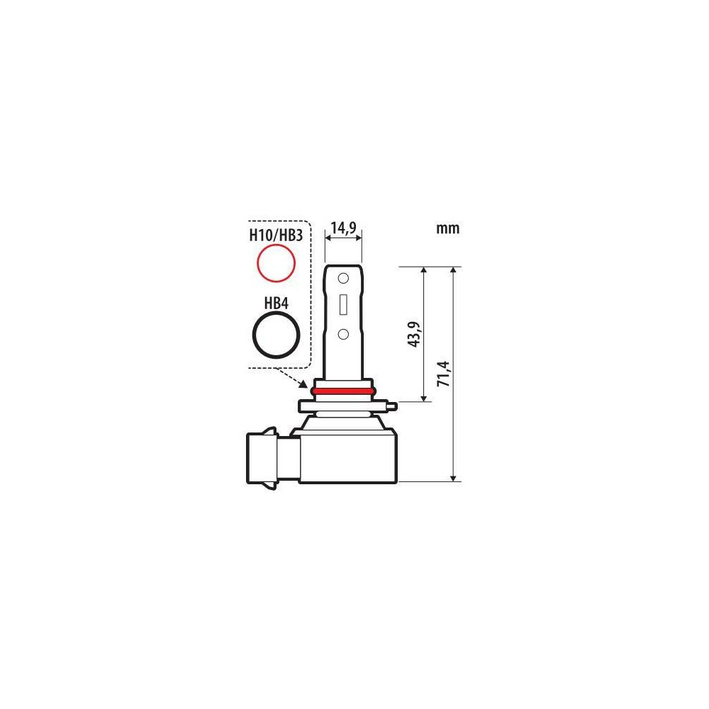 LAMPA - Λάμπα H10/HB3/HB4 12V PY20D/P20D/P22D 1550/900LM 6500K Halo LED Quick-fit Hyper Series Με Παθητική Ψύξη - 1 Τεμ. (L5768.6) - Thumbnail 4