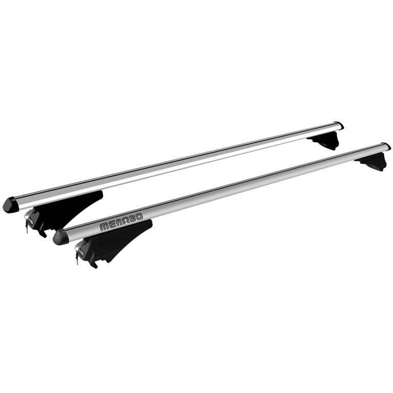 MENABO - Μπάρες Οροφής Αλουμινίου TIGER 118.5 cm Ασημί για Alfa Romeo Stelvio 03/2017 > 5πορτο / SUV με Flush Rails - 2 τεμ. (8490/MB)