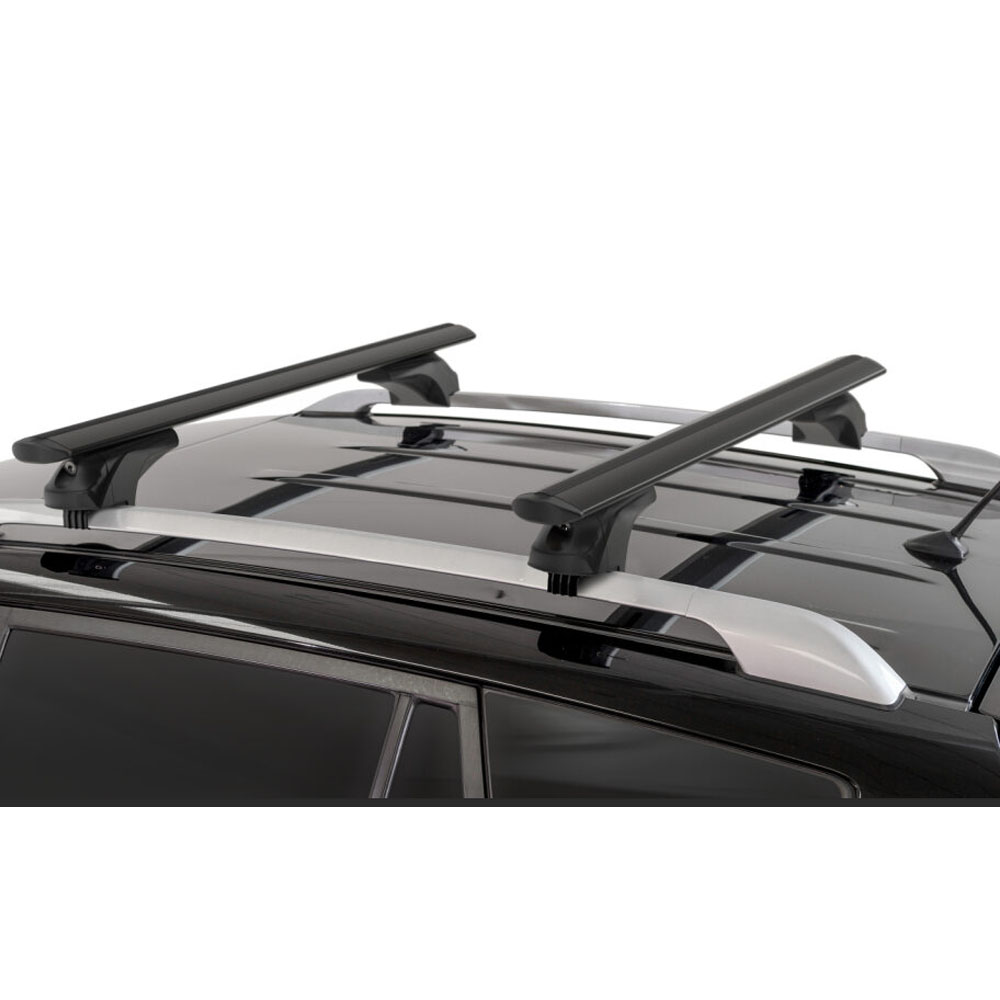 MENABO Μπαρες Αλουμινιου Sonic Black 120 Cm Σε Μαυρο Χρωμα Για Volkswagen ID7 5 Doors 2024> Με Flush Rails - 2 Τεμ. (14680/MB) - Thumbnail 3