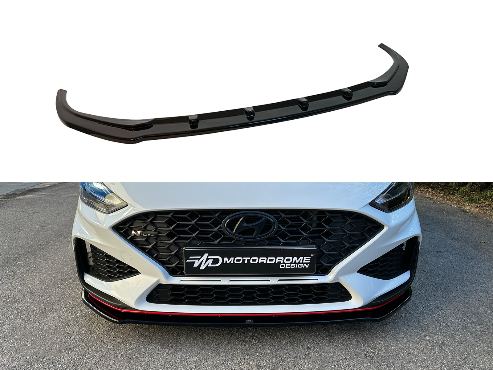 Motordrome - Εμπρός Σπλίτερ για Hyundai i30 Mk3 N / N-Line Hatchback / Fastback Facelift (2020-) - 1 Τεμ.  (K180-001)