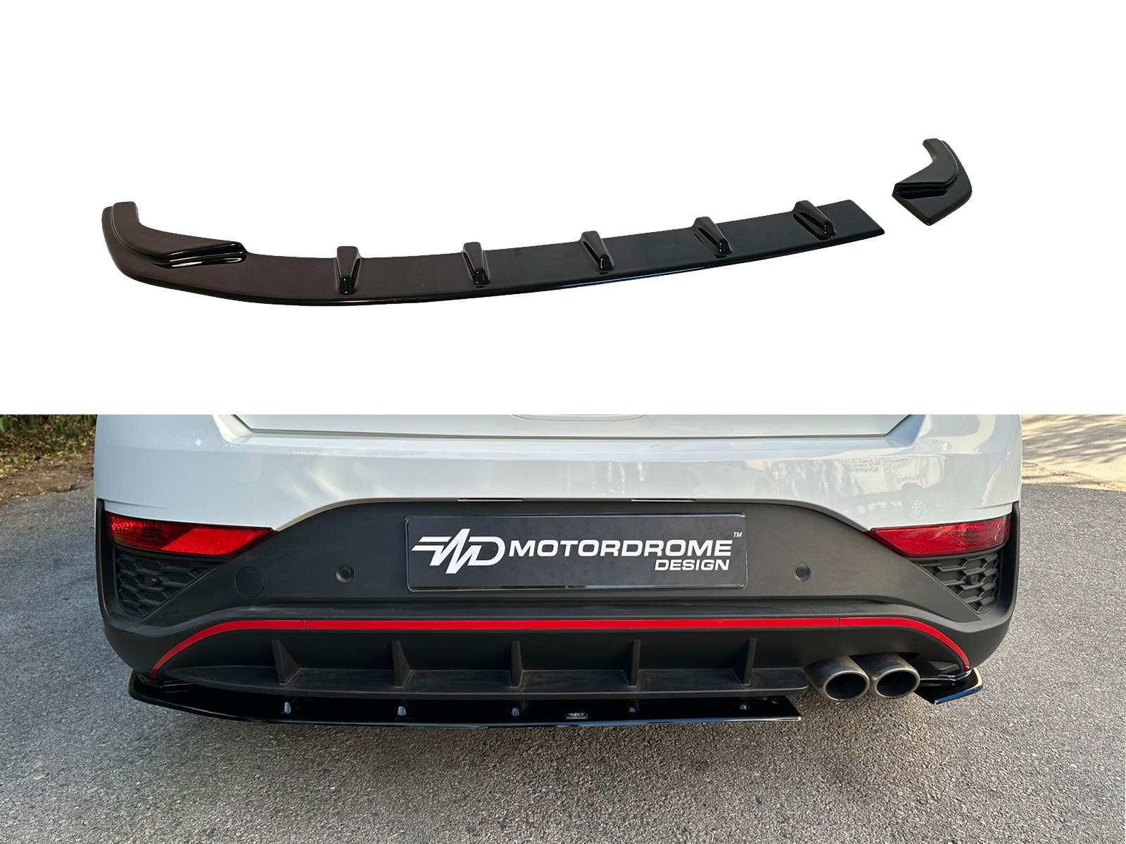 Motordrome - Πίσω Σπλίτερ για Hyundai i30 Mk3 N-Line Hatchback Facelift (2020-) - 1 Τεμ.  (K180-002)