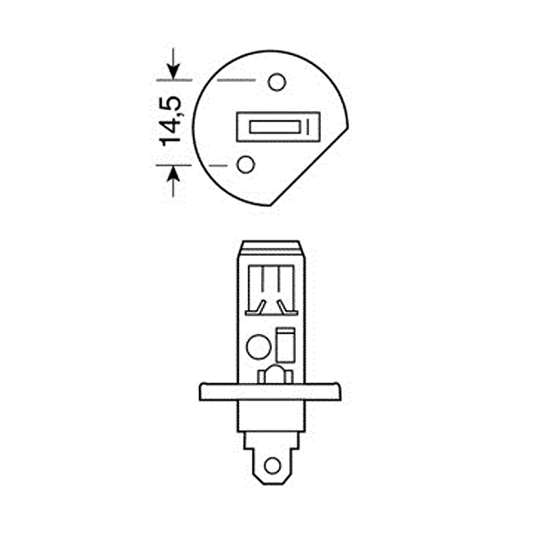 H1 Αλογονου 12V/100W 62.5MM P14,5S Τεμ1 - Thumbnail 3