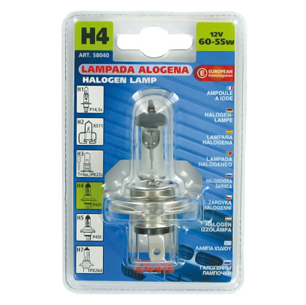 H4 Αλογονου 12V/60-55W 92MM P43T Λαμπα - Thumbnail 4
