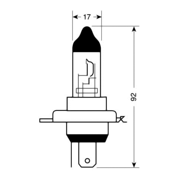 H4 Αλογονου 12V/130-90W 92MM Λαμπα - Thumbnail 2