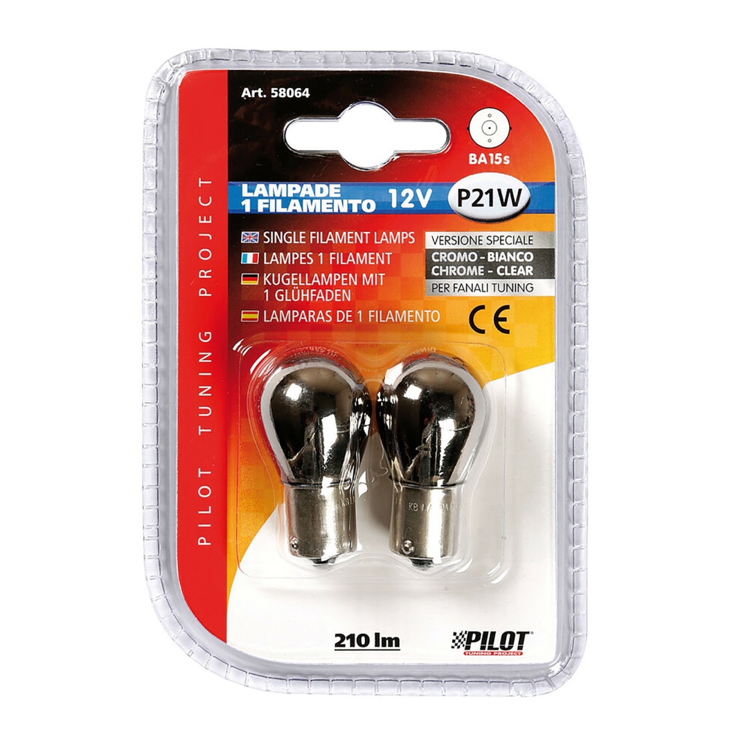 P21W 12V 21W BA15S Μονοπολικο Chrome Series Καθρεπτης Μονοπολικο Λευκο Φως Blister 2τεμ. - Thumbnail 4