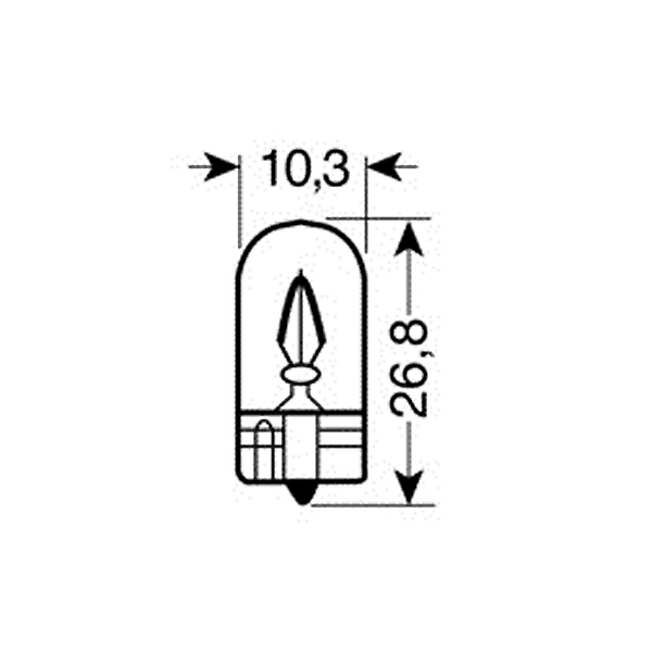 Λαμπα Ακαλυκη 12V/2W Τ10 - Thumbnail 2