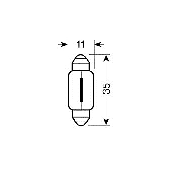 Λαμπα Σωληνωτη C5W/12V SV8,5X8 11X35MM - Thumbnail 3