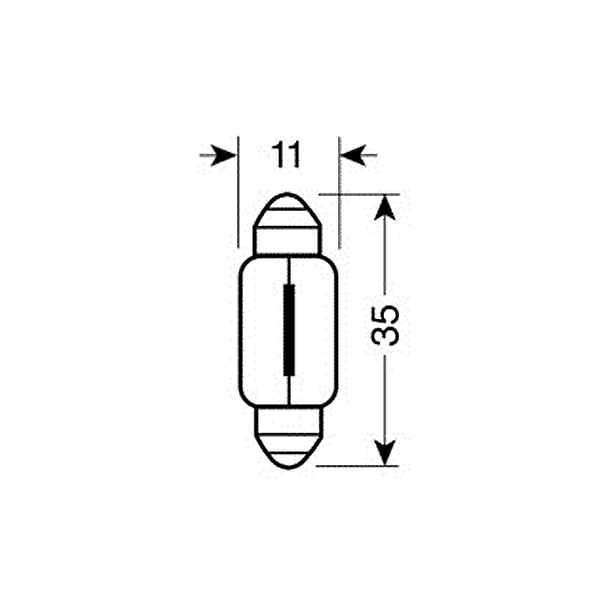 Λαμπα Σωληνωτη C5W/12V SV8,5X8 - Thumbnail 2