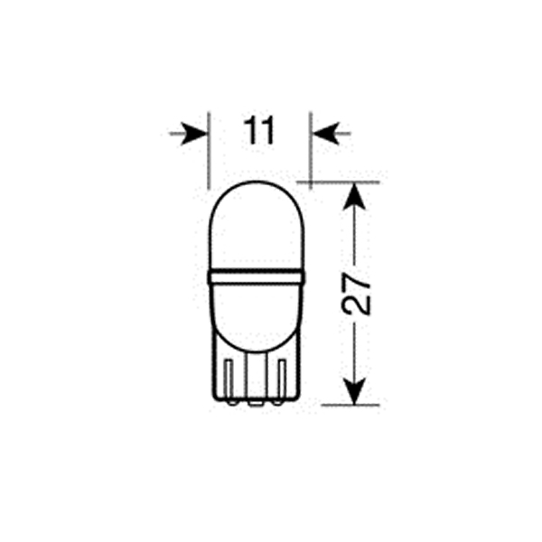 Τ10 Ψειρα Μπλε Φως W2.1X9.5D  Καρφι - Thumbnail 2