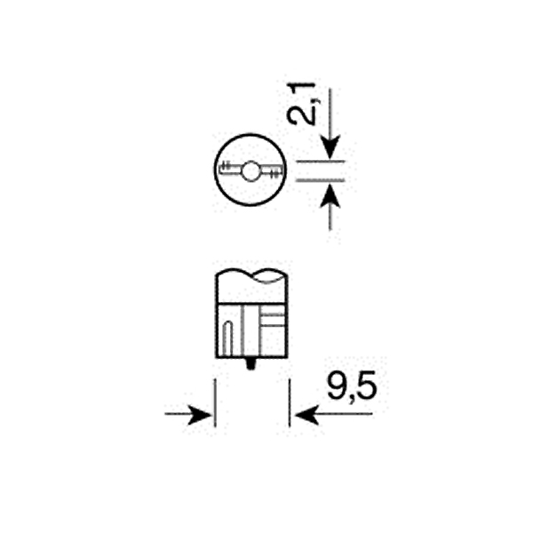 Τ10 Ψειρα Μπλε Φως W2.1X9.5D  Καρφι - Thumbnail 3