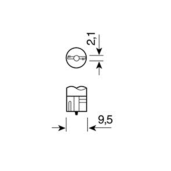 Τ10 Ψειρα Λευκο Φως W2.1X9.5D  Καρφι - Thumbnail 3