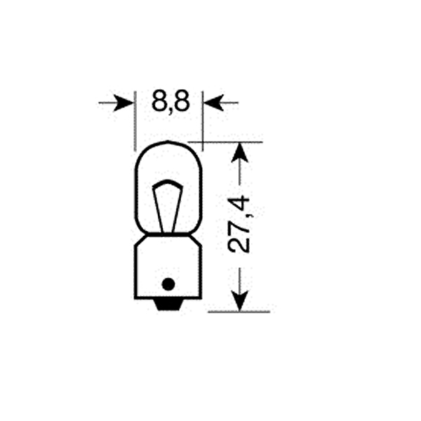 Λαμπακια Μινιον 12V T4W BA9S Μωβ - Thumbnail 2