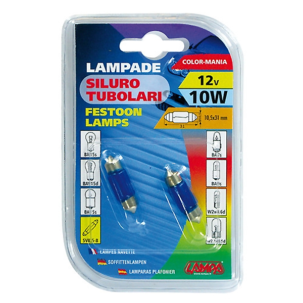 Λαμπακια Σωληνωτα 12V/10W Μπλε 11X31MM - Thumbnail 4