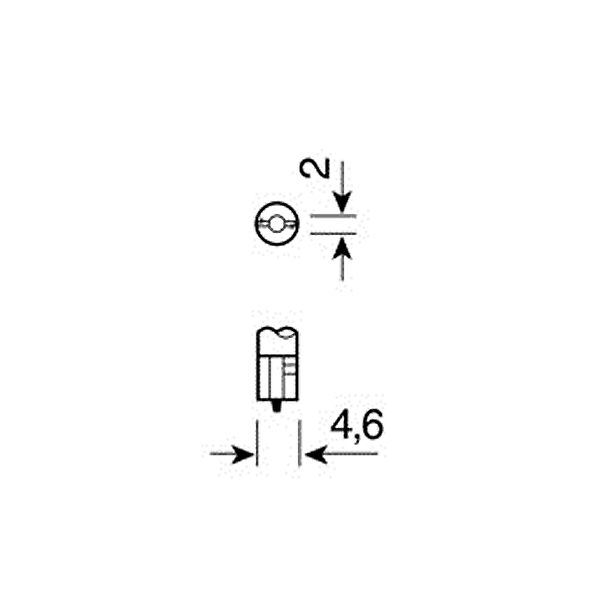 Λαμπακια Ψειρες Τ5 12V/1.2W W2X4.6D Μπλε - Thumbnail 3