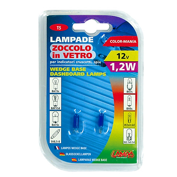 Λαμπακια Ψειρες Τ5 12V/1.2W W2X4.6D Μπλε - Thumbnail 4