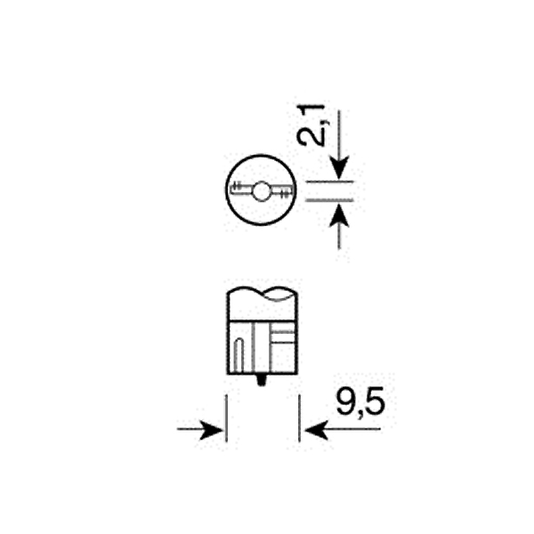 Λαμπακια 12V/WB5W 5W W2.1X9.5D Μπλε - Thumbnail 3