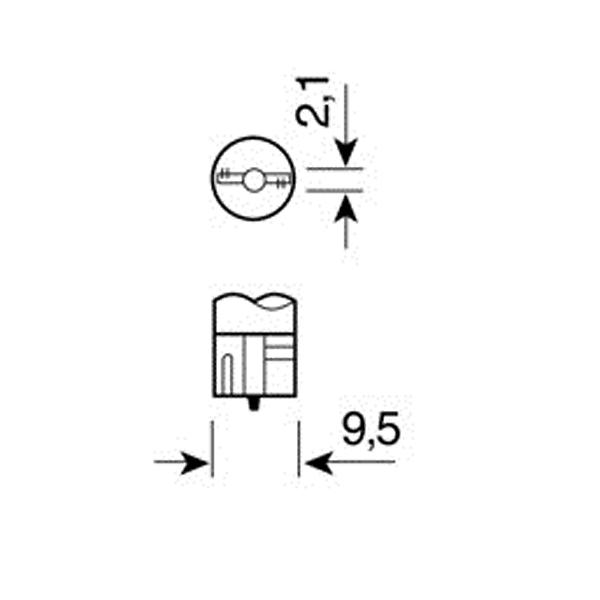 Λαμπακια 12V/WB5W 5W W2.1X9.5D Κοκκινα - Thumbnail 3