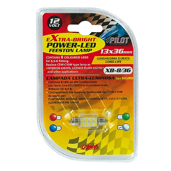 Λαμπακι Πλαφονιερας 8 LED 13X35MM Λευκο - Thumbnail 2
