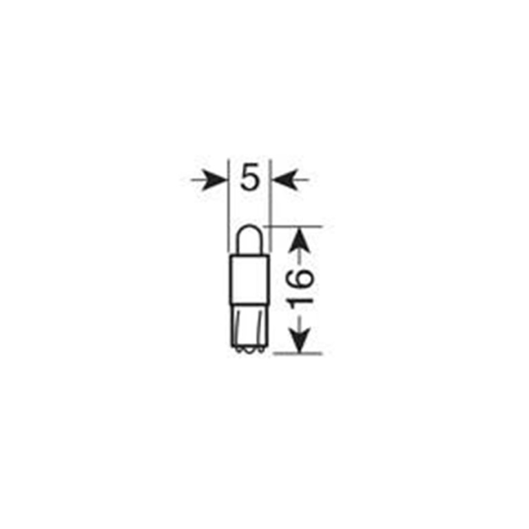 T3 12V W2Χ4,6D 1 LED Cockpit Λευκο (καρφωτο Ακαλυκο Για Οργανα Ταμπλο) Blister - 5 Τεμ. - Thumbnail 2