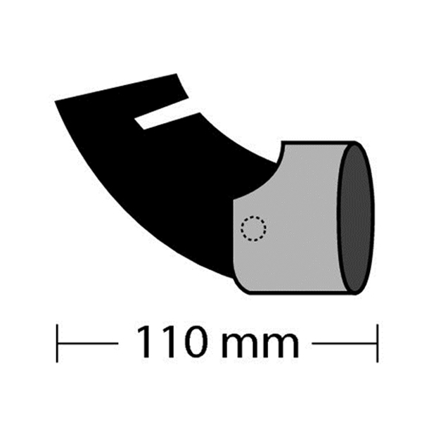Ακρο Εξατμισης TS-60 40-55MM - Λοξο 70 Μοιρες - Thumbnail 2